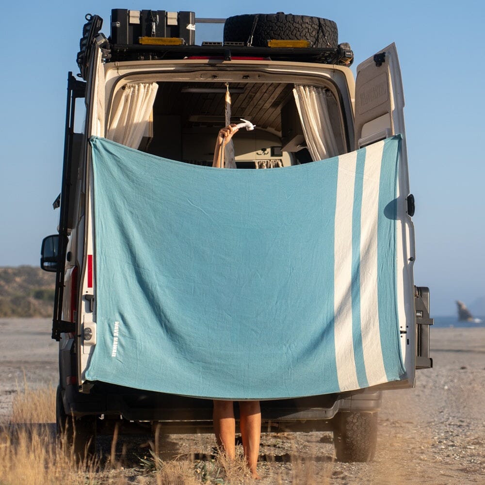 NatureLite Magnet-Badetuch Stripes Blue Badetuch WAVE HAWAII