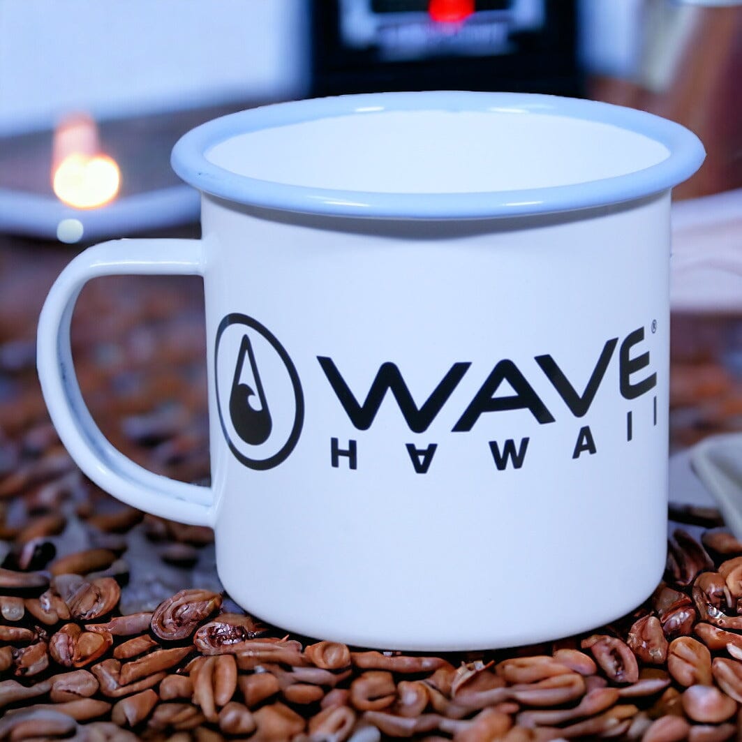 Emaille-Tasse blue-black, 350 ml Tasse WAVE HAWAII