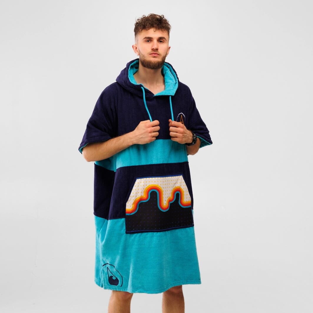 Poncho Bluebow, Baumwolle Velours Style Ponchos WAVE HAWAII