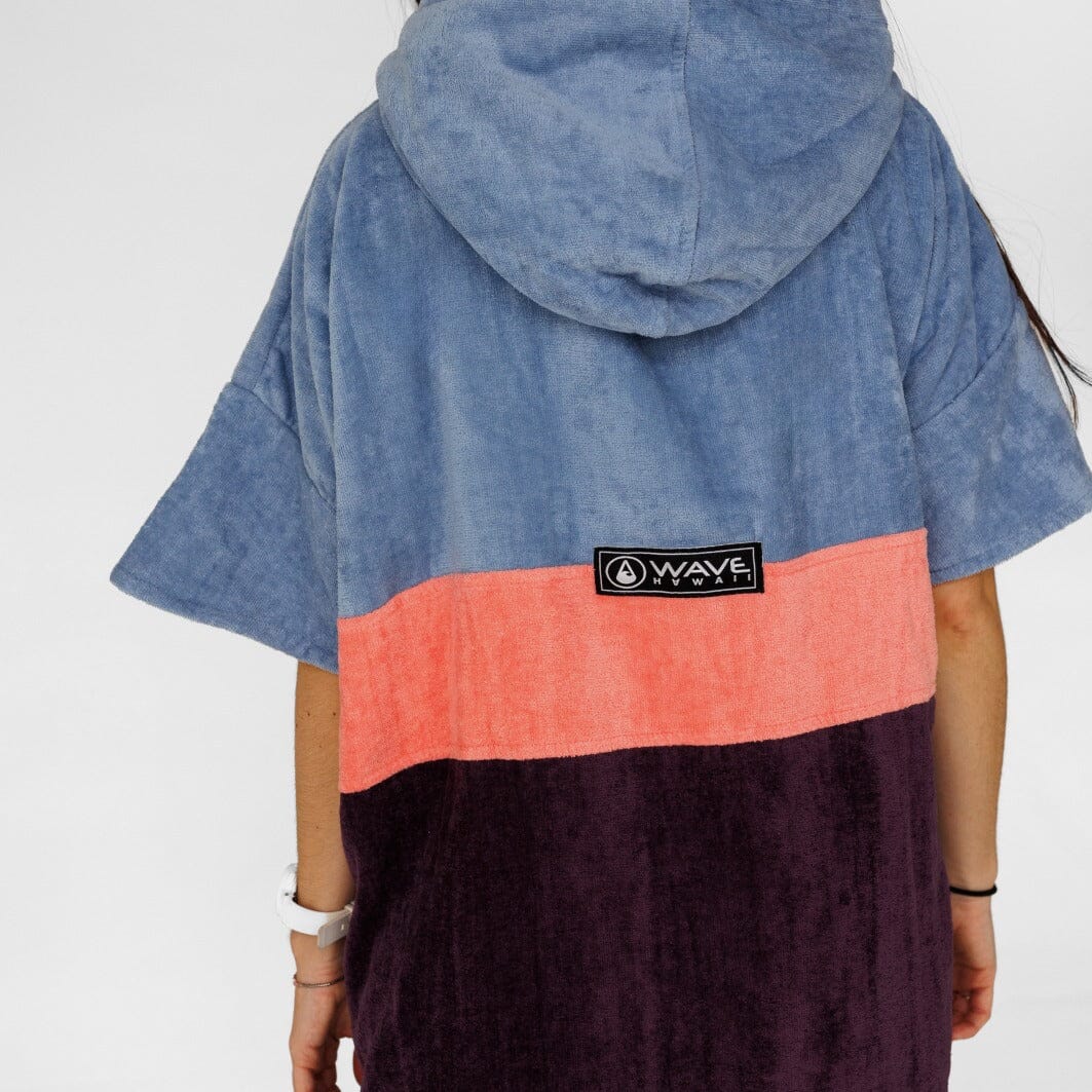 NEU: Poncho Kiholo, Baumwolle Velours Style Ponchos WAVE HAWAII