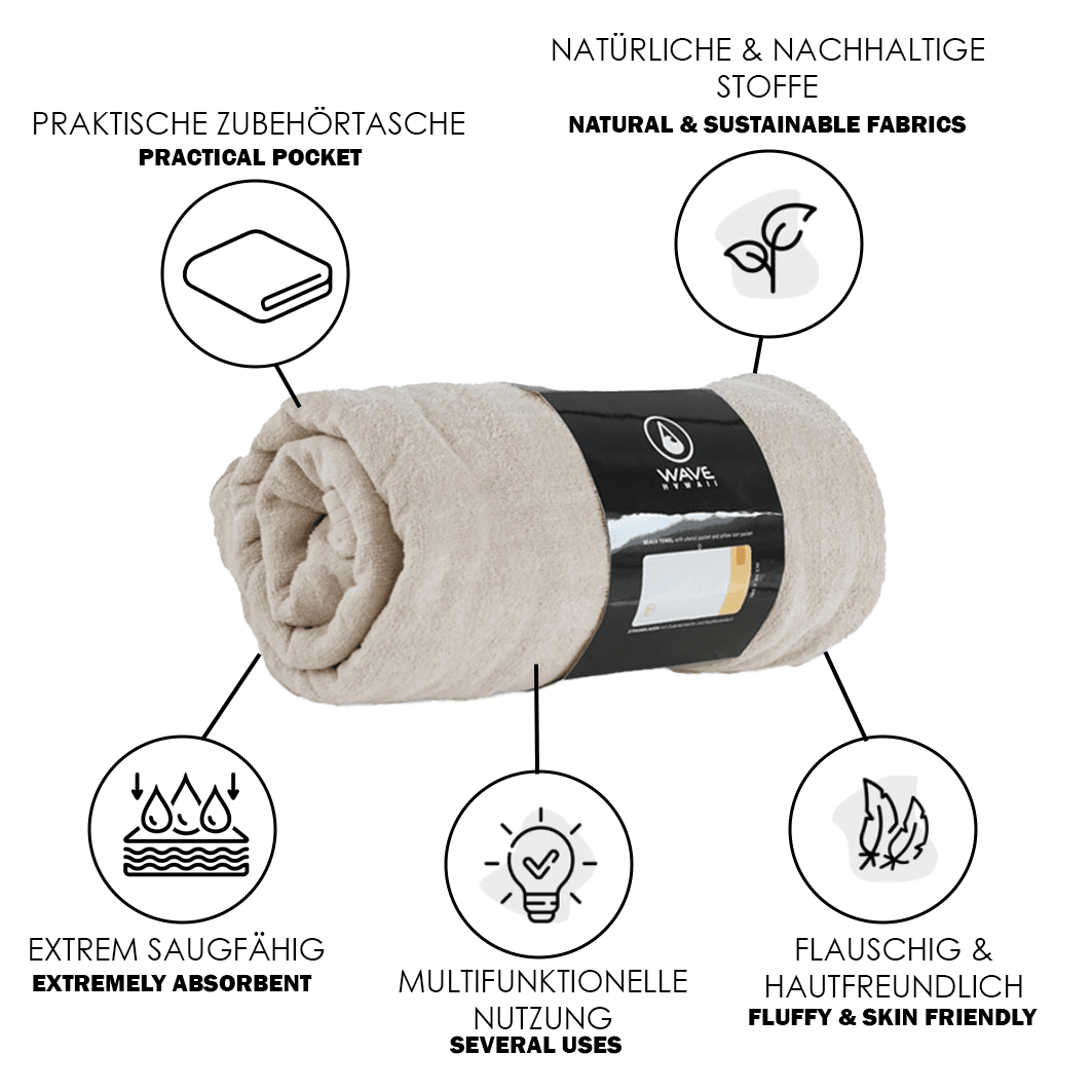 WAVE HAWAII Badetuch Ocho Badetuch WAVE HAWAII 