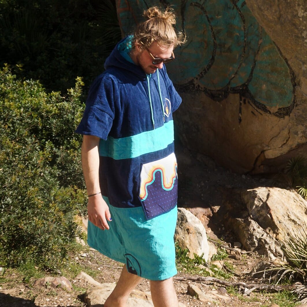 Poncho Bluebow, Baumwolle Velours Style Ponchos UNISEX MODELL 