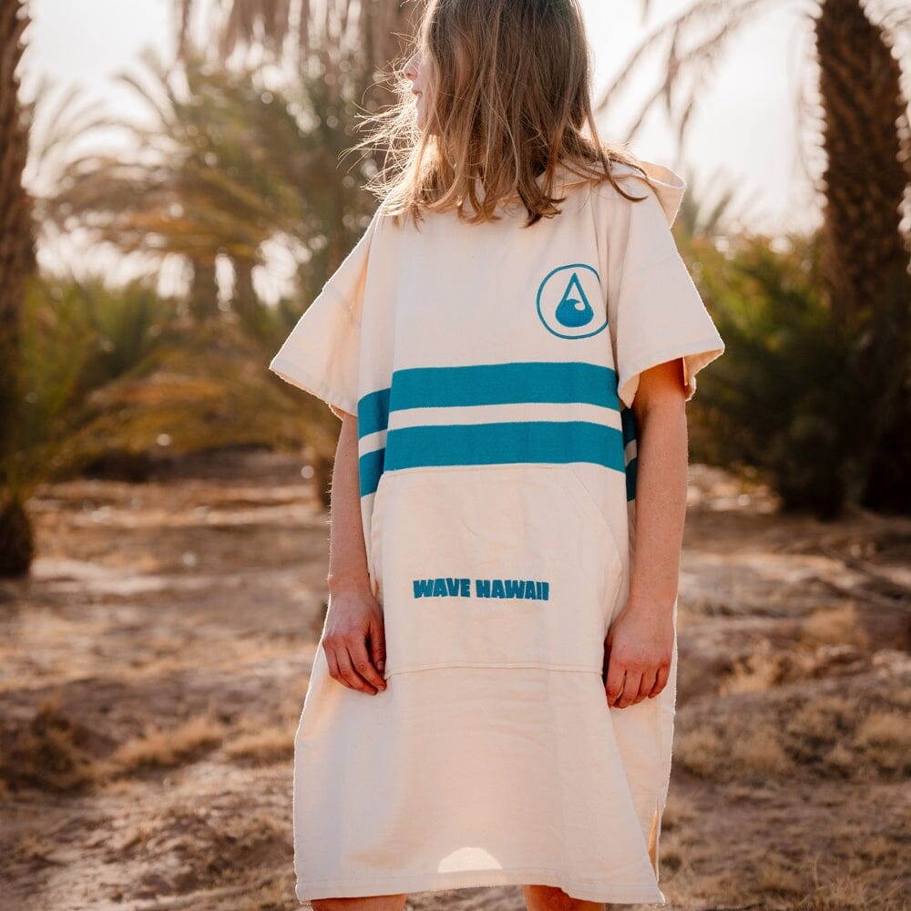 NatureLite Travel Poncho Stripes Beige Travel Ponchos WAVE HAWAII 