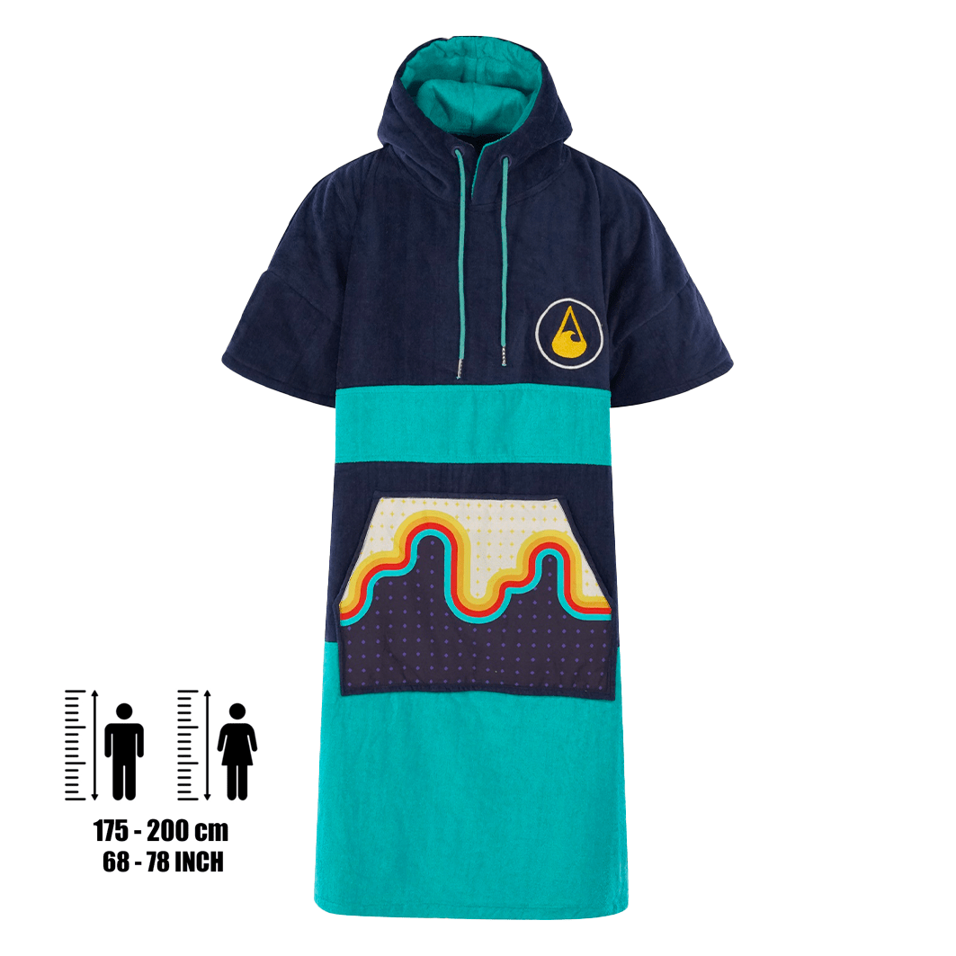 Poncho Bluebow, Baumwolle Velours Style Ponchos WAVE HAWAII 