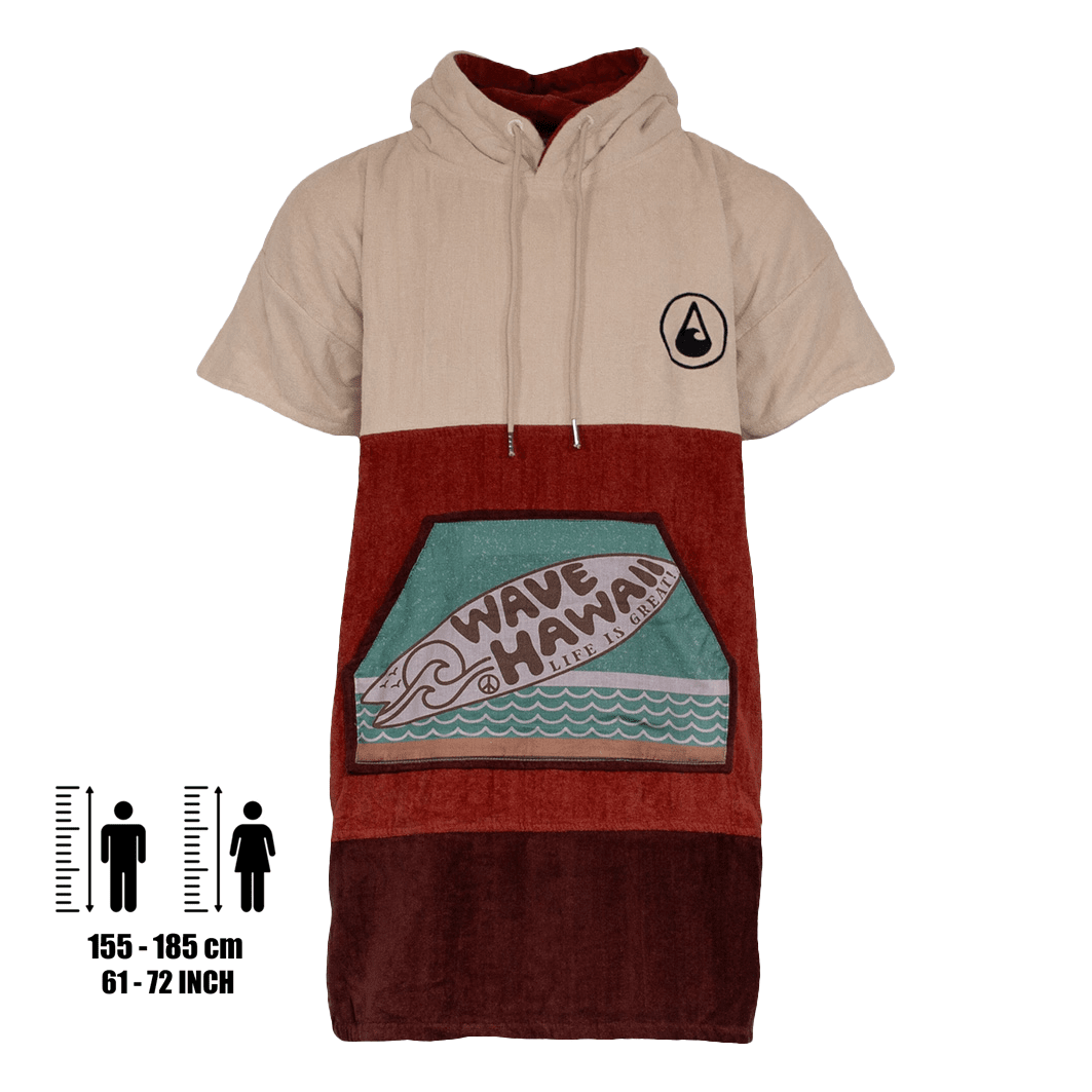 Poncho Campeche, Baumwolle Velours Style Ponchos WAVE HAWAII 