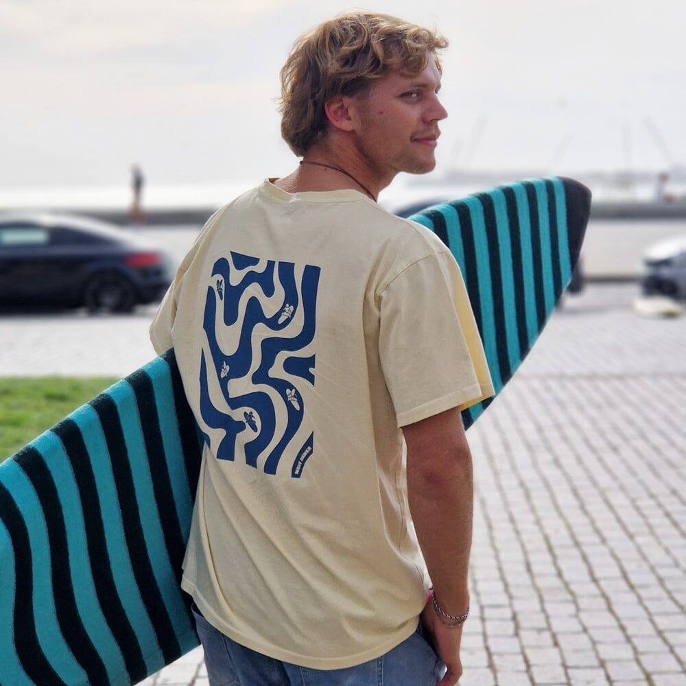 T-Shirt Swirls, Bio Baumwolle, Unisex Relaxed Fit T-Shirt WAVE HAWAII 