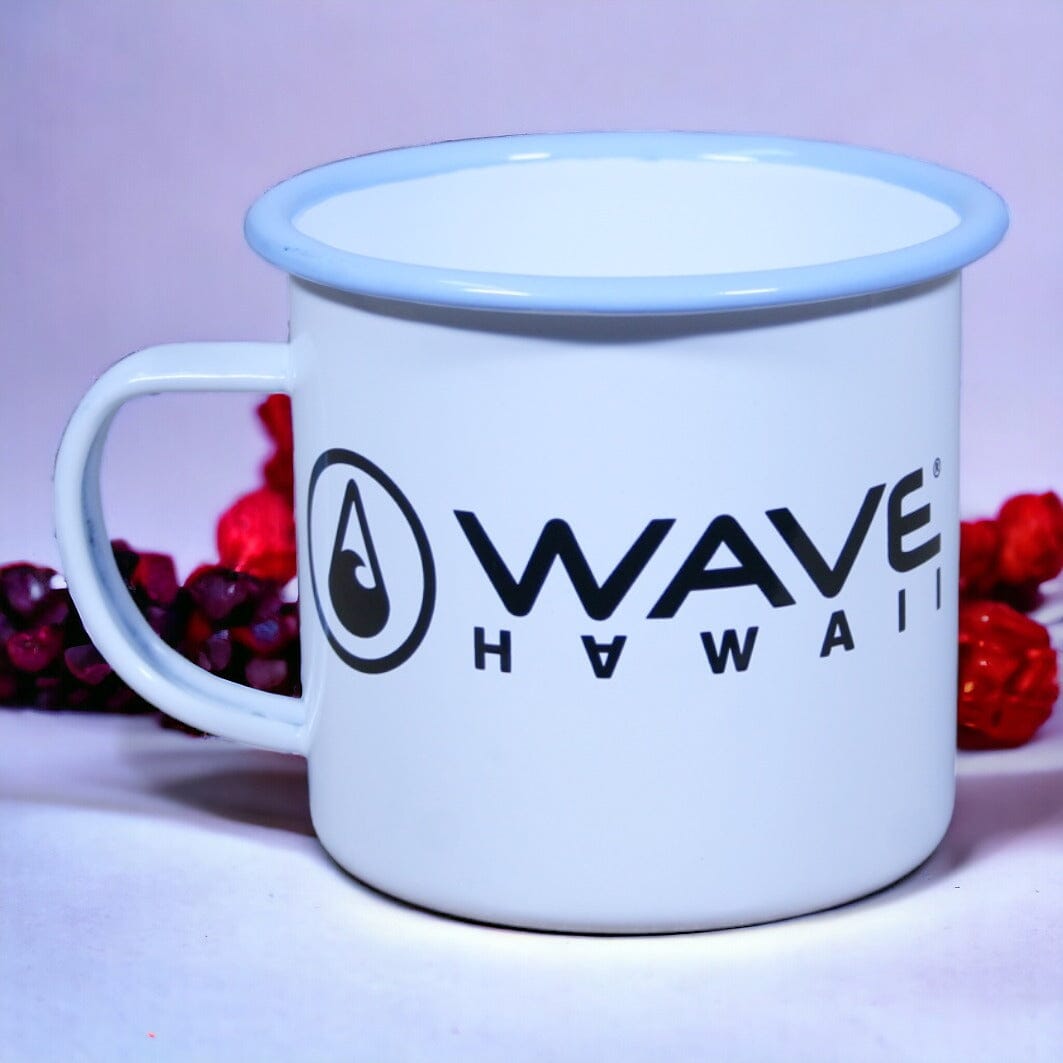 Emaille-Tasse blue-black, 350 ml Tasse WAVE HAWAII 
