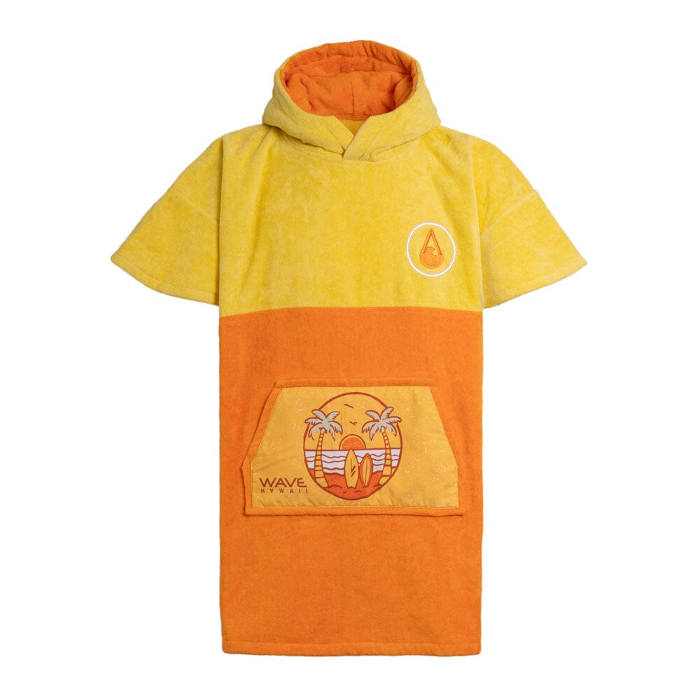 Poncho Beach, Baumwolle Velours Kids Ponchos WAVE HAWAII 