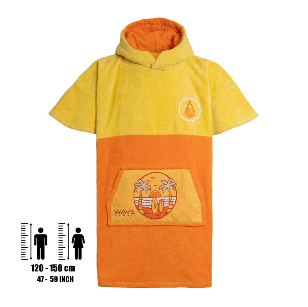 Poncho Beach, Baumwolle Velours Kids Ponchos WAVE HAWAII 