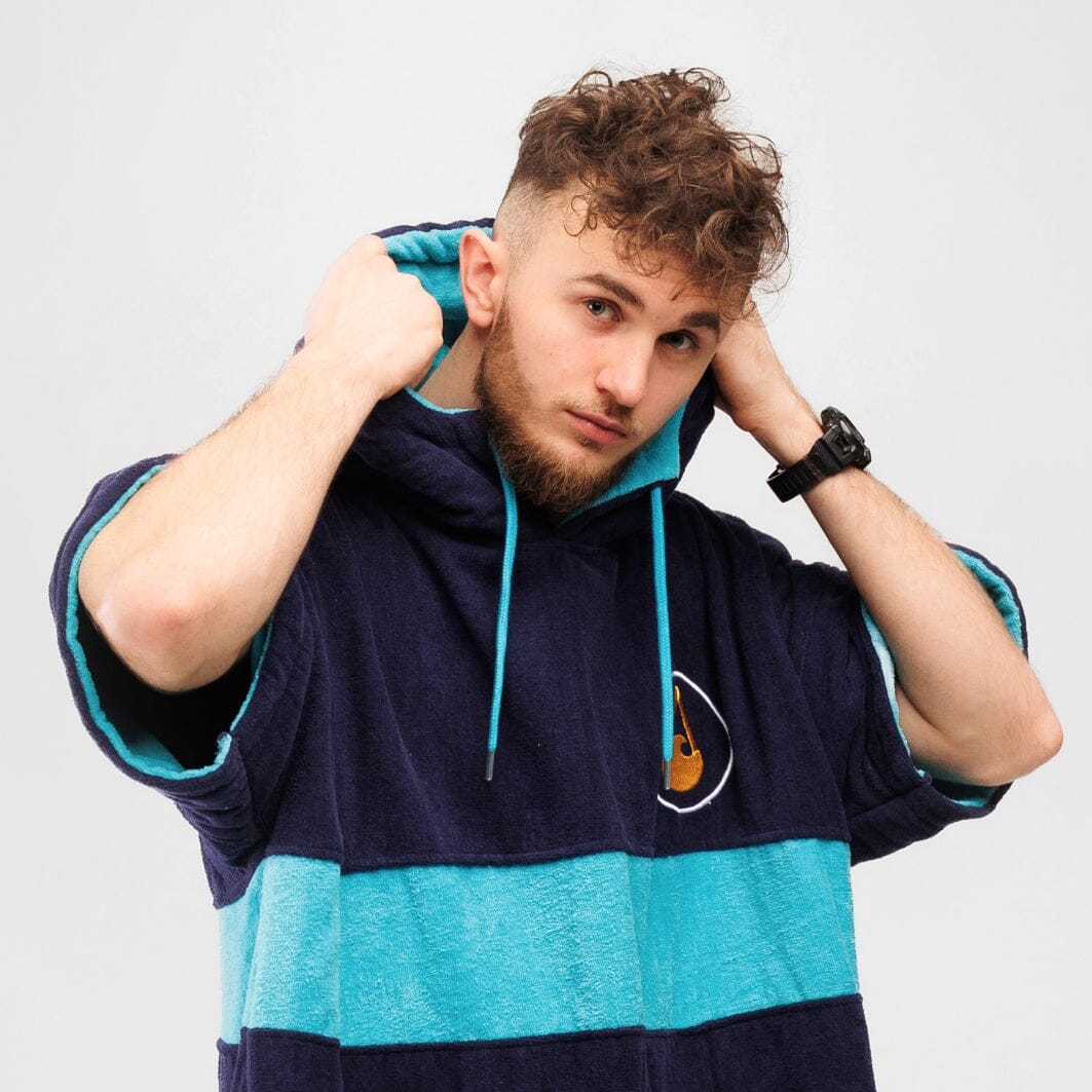 Poncho Bluebow, Baumwolle Velours Style Ponchos WAVE HAWAII 