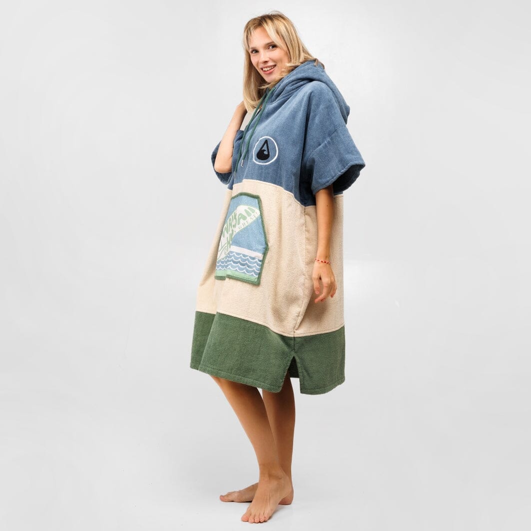 Poncho Curitiba, Baumwolle Velours Style Ponchos WAVE HAWAII 