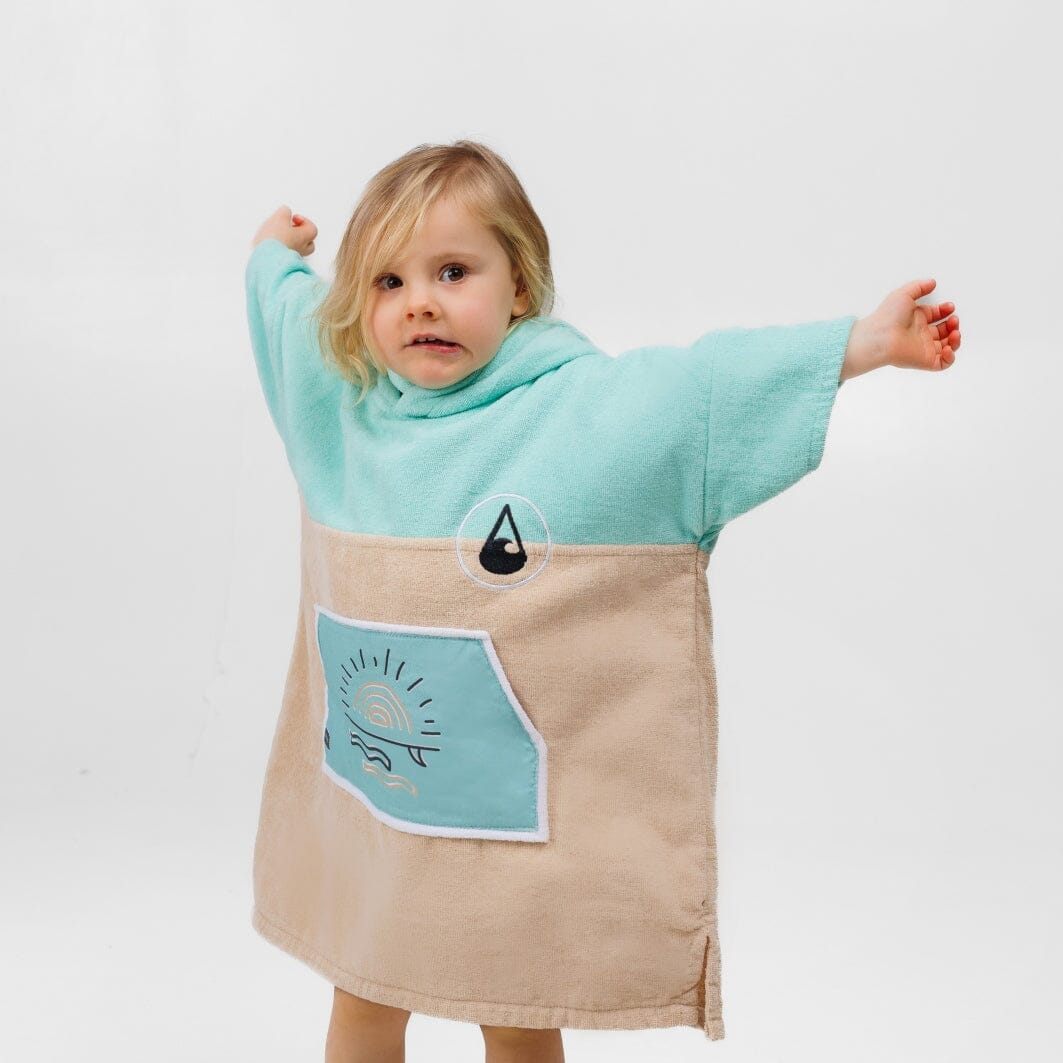 Ponchini Dropsi, Baumwolle Velours Kids Ponchos WAVE HAWAII 