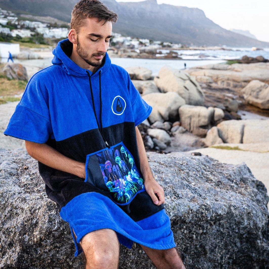 Poncho Jellygang, Baumwolle Velours Style Ponchos WAVE HAWAII 