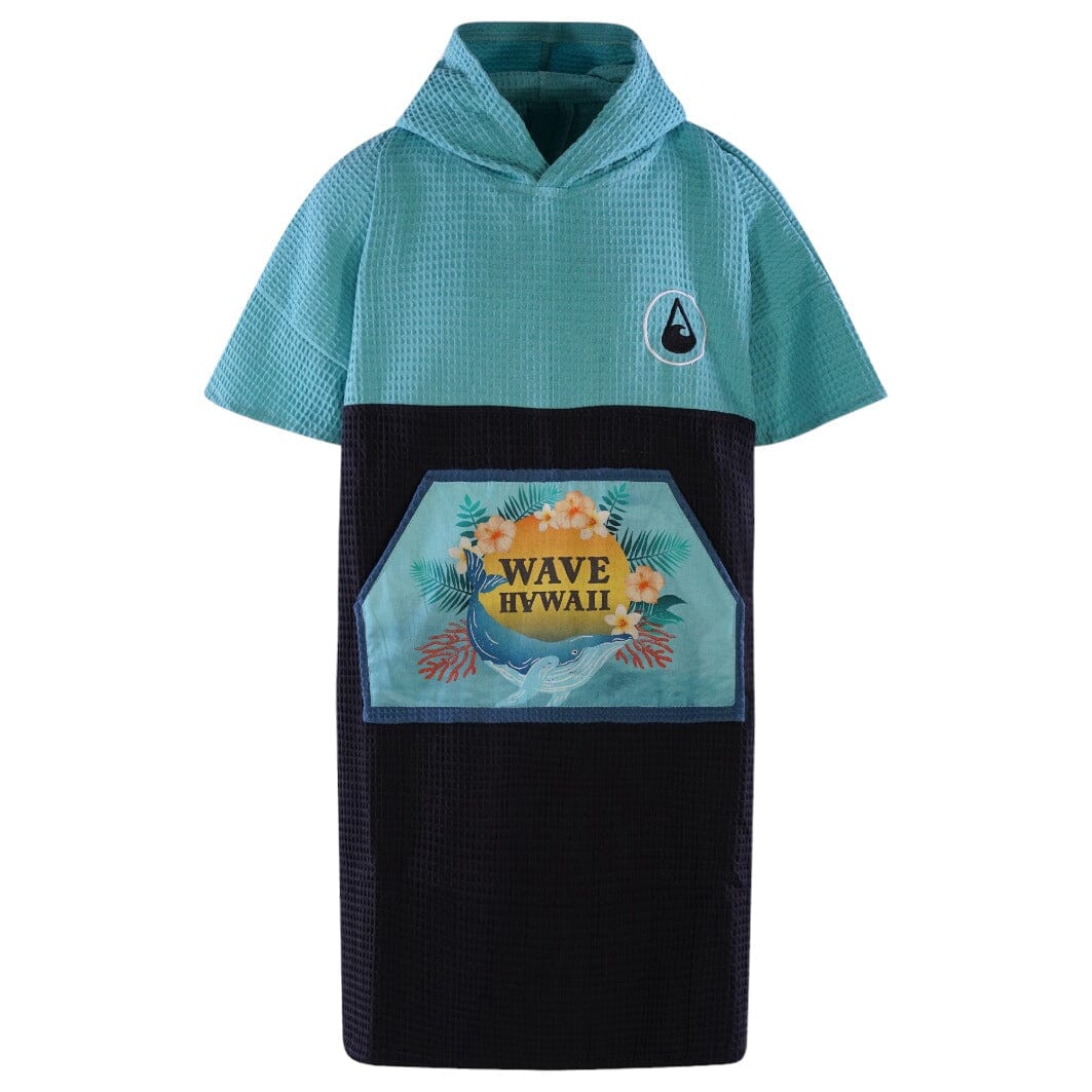Travel Poncho Pahoa, Baumwolle Waffle Piquee Travel Ponchos WAVE HAWAII 