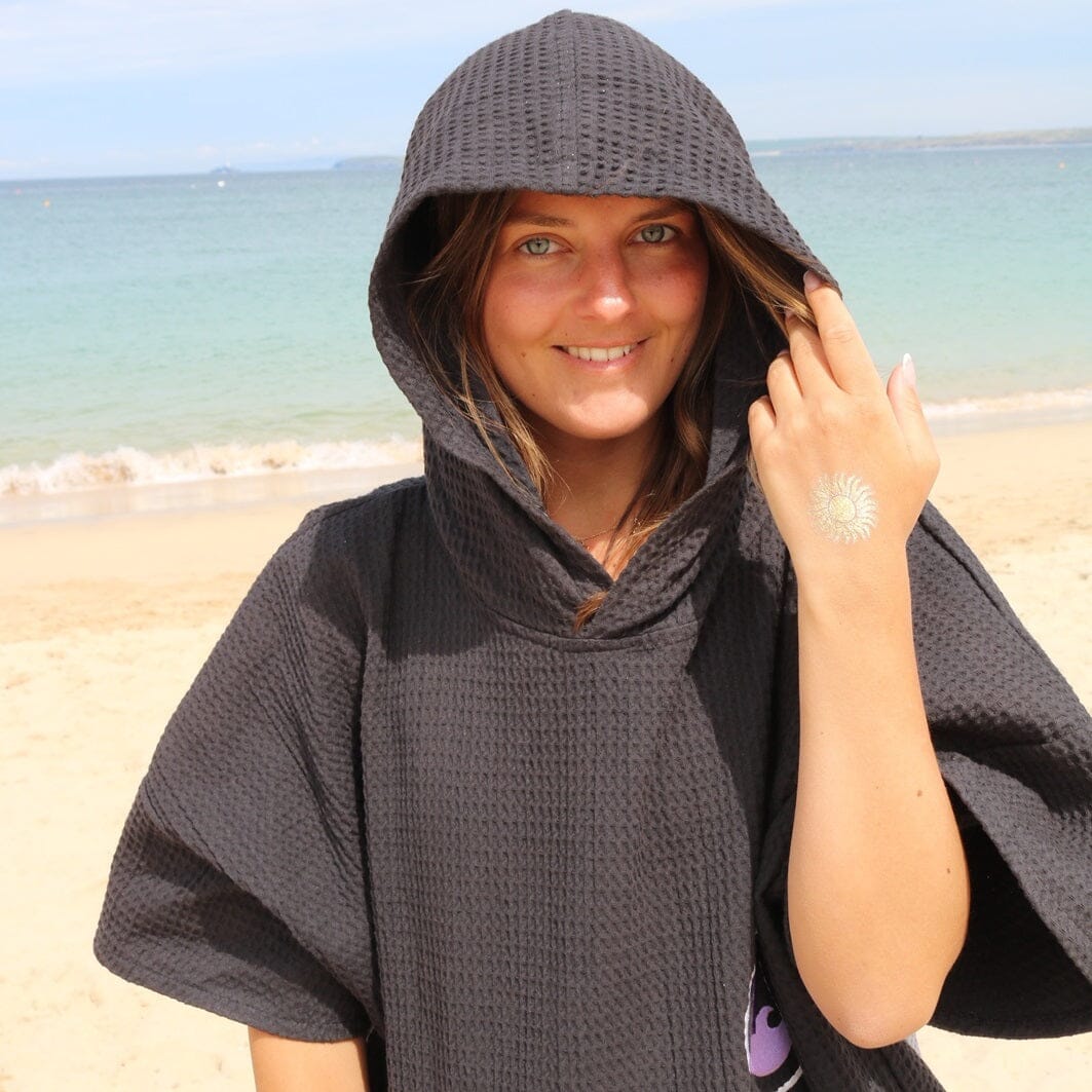 Travel Poncho El Yaque, Baumwolle Waffle Piquee Travel Ponchos UNISEX MODELL 