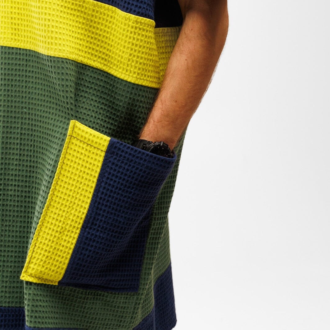 Travel Poncho Pampatar, Baumwolle Waffle Piquee Travel Ponchos WAVE HAWAII 