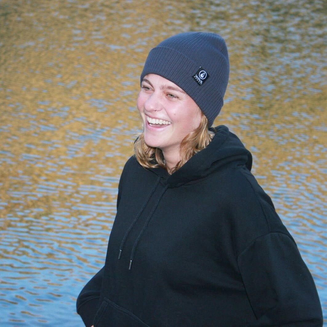 WAVE HAWAII Beanie Bio Cotton Grey Graphite Beanie Wave Hawaii 